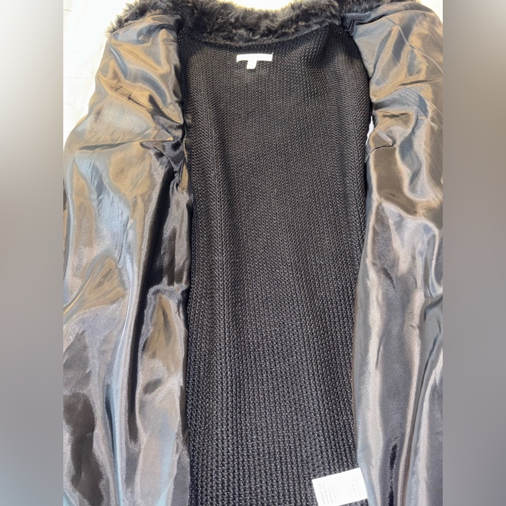 Maurices Womens Black Faux Fur Sleeveless Zip Closure Vest Plus Size 3 - Picture 5 of 6